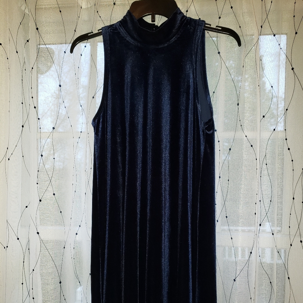 Navy Velvet Cocktail Dress